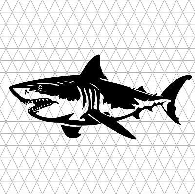 #ad #ad Shark SVG Vector Clip art Design Silhouette Clipart For Vinyl Decal Sticker $0.99