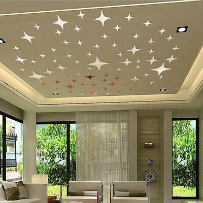 #ad 3D Acrylic Wall Stickers 50pcs Star Shaped Removable Decoration Free Shipping $15.99