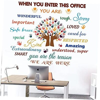 #ad Office Wall Stickers Inspirational Quotes Decals Peel and Stick Colorful $18.94