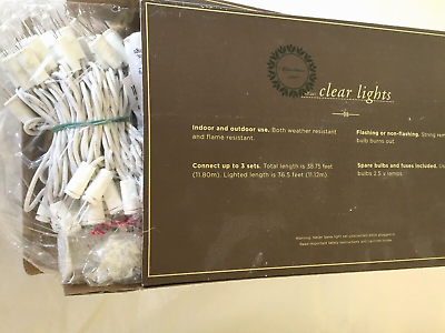 #ad Kmart Trim A Home Christmas 150 Clear Light 36.05 FT lighting $14.75