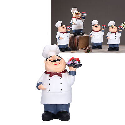 #ad Chef Figurine Decor Home Decorations Crafts For Coffee Shop Kitchen Dining New $20.17