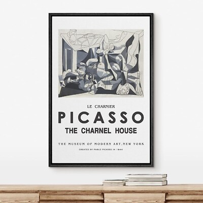 #ad IDEA4WALL Framed Canvas Print Wall Art The Charnel House by Pablo Picasso $59.99