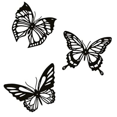 #ad Metal Butterfly Wall Decor 3pcs Black Metal Butterfly Wall 1Pack 3pcs $24.53