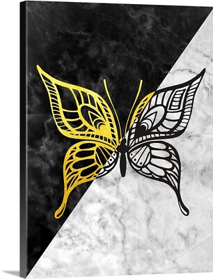 #ad Gold Butterfly Canvas Wall Art Print Home Decor $329.99