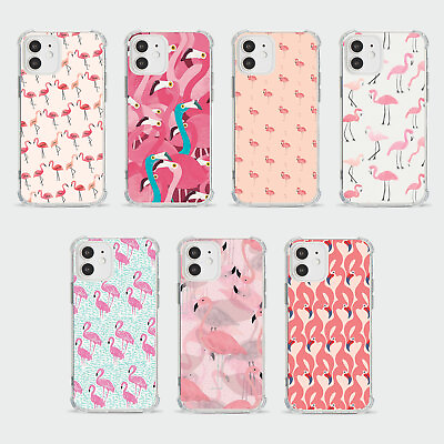 CASE FOR IPHONE 14 13 12 11 SE 8 PRO SHOCKPROOF PHONE COVER PINK BIRD FLAMINGO GBP 5.49