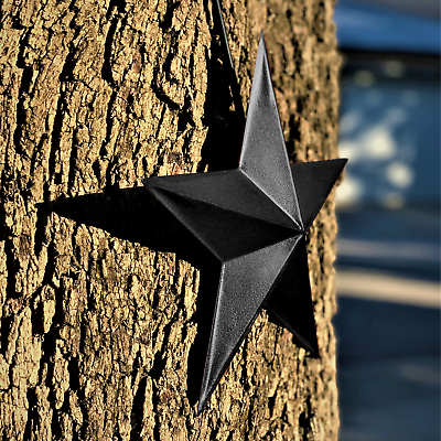 #ad Rustic Dimensional Barn Star 8quot; Black Metal Country Farmhouse Home Decoration $25.97