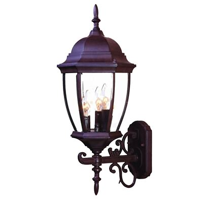 #ad Dark Brown Ornamental Lantern Wall Light $151.67