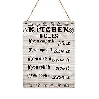 #ad #ad Farmhouse Kitchen Decor Rustic Wood Sign Wall Hanging Decor Home Decor Wooden... $11.48