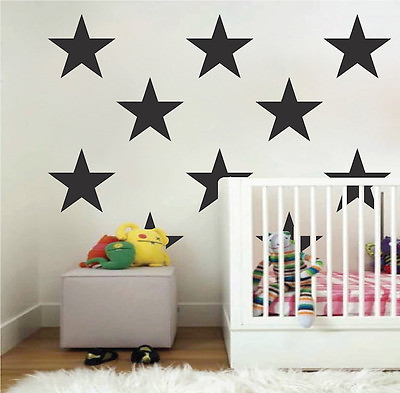 #ad Large Bedroom Star Stickers Big Star Wall Decals Bedroom Star Set Vinyl b31 $69.95