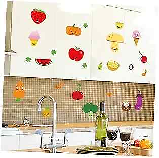 #ad #ad Fruit Wall Decals Kitchen Art Stickers Strawberry Mushrooms Green Vegetables $15.88