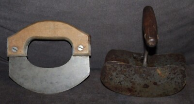 #ad Two ANTIQUE PRIMITIVE Kitchen Tools CHOPPERS $14.99