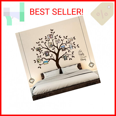 #ad TIMBER ARTBOX Family Tree Wall Decor – Family Saying Large Tree Wall Decals – Sw $25.57