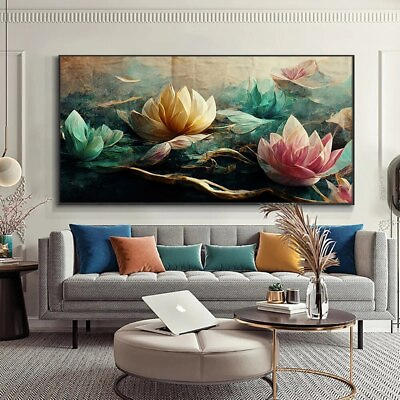 #ad Abstract Flowers Canvas Wall Art Print Art Canvas Painting Wall Mural Home Decor $17.85