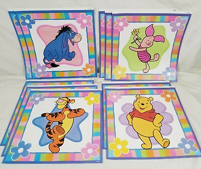 #ad LOT 10 Disney Winnie The Pooh Wall Stickers Decals 12quot;x12quot; Eeyore Piglet Tigger $24.99