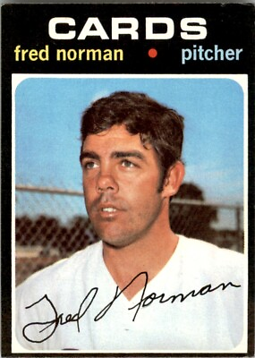 #ad 1971 TOPPS FRED NORMAN ST. LOUIS CARDINALS #348 EX EXMT $6.00