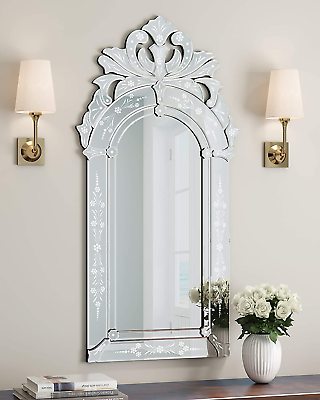 #ad Wall Mounted Squared Mirror Venetian Mirror Decor for the Living Room Bathroom $255.99