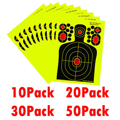 #ad 20 60Packs Shooting Targets Reactive Splatter Range Paper Target Gun Shoot Rifle $13.99