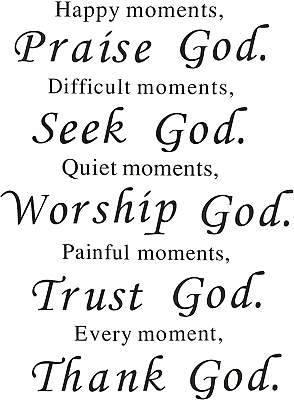 #ad Scripture Wall Stickers Bible Verse Wall Decals 17X23Inch Happy Moments Pra... $13.99