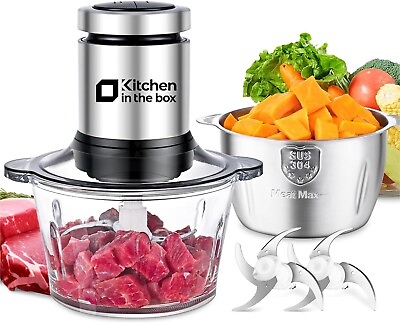 #ad Kitchen in the box Electric Food Processors Small Food Chopper with Container... $59.89