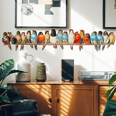 #ad 1pc Bird Print Wall Sticker Decals Decorations DIY Home Decor Wall Stickers $5.62