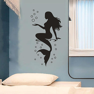 #ad Mermaid Wall Decals Wall Decor Sticker Decal Under The Sea Decor PVC Decals $8.53