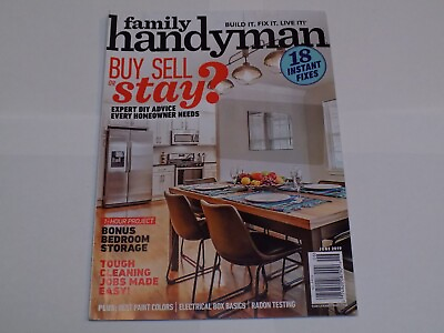 #ad #ad Family Handyman Magazine June 2019 Buy Sell Stay DIY Bedroom Storage Cleaning $9.99