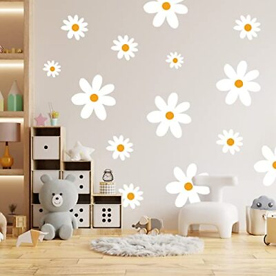 #ad Daisy Wall Decals Boho Daisy Wall Stickers Nursery Decor Kids Room Wall A... $24.04