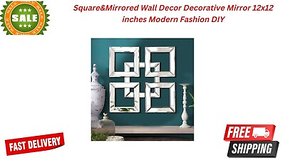 #ad Squareamp;Mirrored Wall Decor Decorative Mirror 12x12 inches Modern Fashion DIY $48.50
