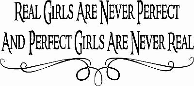 #ad Real Girls ...11 x 20 : Girls Wall Decal Vinyl Wall Art Great Teen Girl Gift $11.19
