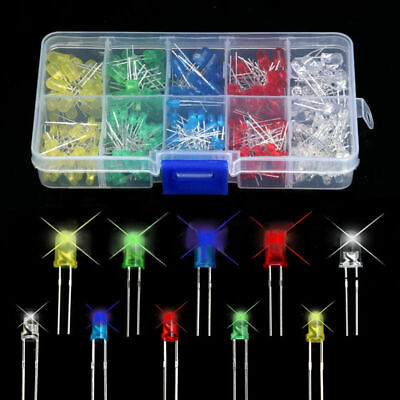 #ad #ad 100pcs 3mm 5mm LED Light Emitting Diode White Red Green Yellow Assorted DIY Kit $4.95