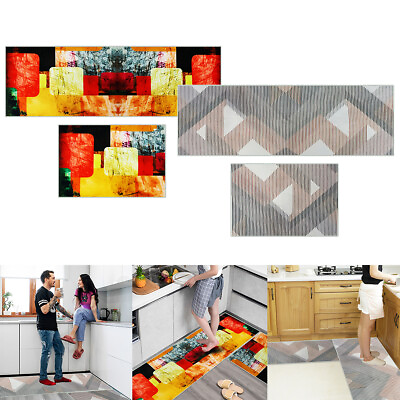 #ad 2Pcs Kitchen Mat Indoor Doormat Anti Fatigue Rug Heavy Duty Washable Floor Mat` $26.19