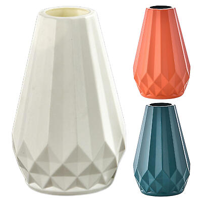 #ad Elegant Art Flower Vase Rustic Plastic Vase For Shelf Table Indoor Decor $9.34