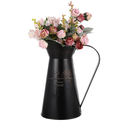 #ad Tin Bucket Flower Pot Wedding Decor Rustic Home Clearance Can Retro $13.73