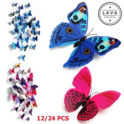 #ad Butterfly Wall Stickers Home Room Girl Xmas Decor Removable 3D Art Decals DIY $5.79
