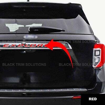 #ad Red Rear Tail Gate Decals Overlay Indention For Ford Explorer 2020 2024 $15.99