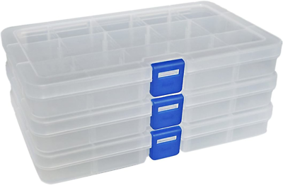 #ad DUOFIRE Plastic Organizer Container Storage Box Adjustable Divider Removable for $10.66