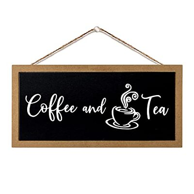 #ad Mayavenue Coffee And Tea Kitchen Shop Wood Sign For Kitchen Coffee Bar Decor 5 X $18.87