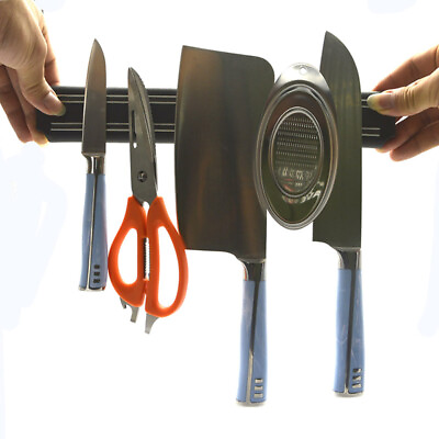 Kitchen Wall Mount Magnetic Knife Scissor Storage Holder Rack Strip Organizer $6.77