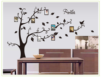 #ad #ad Removable Vinyl Wall Decal Family picture frame tree Sticker Home DIY Decor $13.99