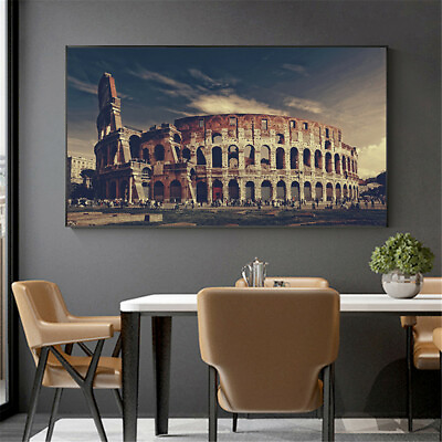 The Roman Colosseum Prints Canvas Art Poster Home Wall Living Room Vintage Decor $7.89