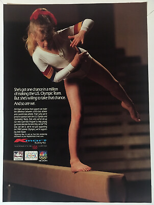 #ad Kmart U.S. Olympics Gymnastics 1988 Vintage Print Ad 8x11 Inches Wall Decor $7.95