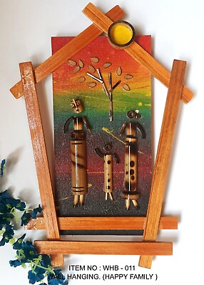 #ad Beautiful New Multiple Design Bamboo Wall Hanging Happy Family Showpiece $21.00