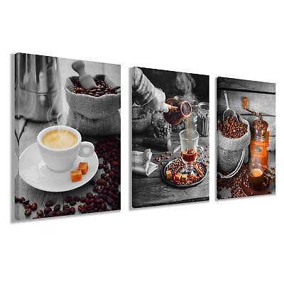 #ad #ad Coffee Bean Coffee Cup Wall Decor Kitchen Pictures Coffee Decor Canvas Wall Ar $49.77