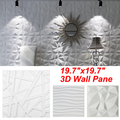 #ad 3D PVC Wall Panels Diamond Design Waterproof Wallpaper Ceiling Decor 19.7x19.7in $38.79
