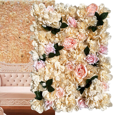 Artificial Rose Flower Wall silk flower wall rose wall For Wedding Decoration $139.00