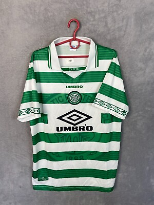 #ad Celtic Home football shirt 1997 1999 Remake Umbro Mens Size L $100.00