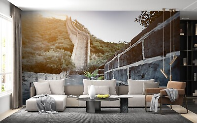 #ad 3D The Great Wall Tree Sunrise Self adhesive Removeable Wallpaper Wall Mural1 $249.99