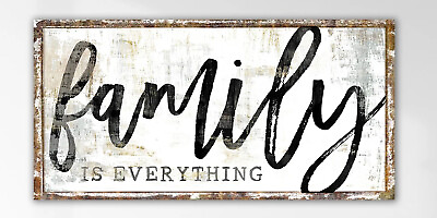 #ad Family is Everything Living Room Sign Primitive Rustic Wall Decor 8x3quot; sign $12.50