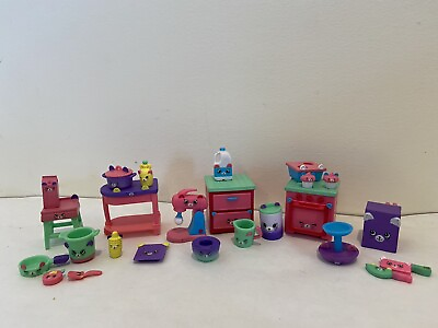 #ad Shopkins HAPPY PLACES Muffin Kitty Kitchen amp; Gourmet Kitty items lot $26.50