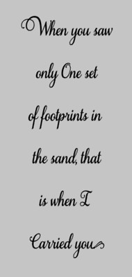 Footprints in the Sand ... Vinyl decal for Family Room Wall Bedroom Living $9.95